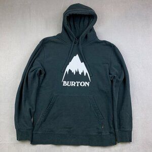 Burton Men Sweater Medium Black Oak Hoodie Long Sleeve Fleece Lined Snowboarding